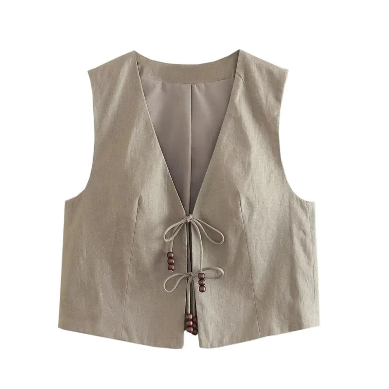 Cropped Sleeveless Vest
