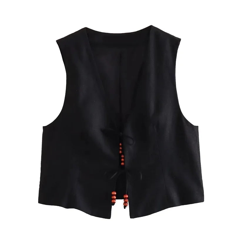 Cropped Sleeveless Vest
